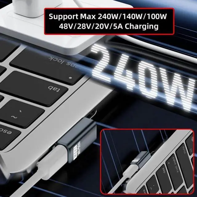 Alt view image 3 of 7 - 90 Degree Right Angle USB-C Extender Adapter, USB4 Type C Male to Female Elbow Connector, 80Gbps Data Transfer, PD 240W Fast Charging, 16K/8K/5K DP Alt Mode Video Output for Thunderbolt 5/4 Laptop, Ha