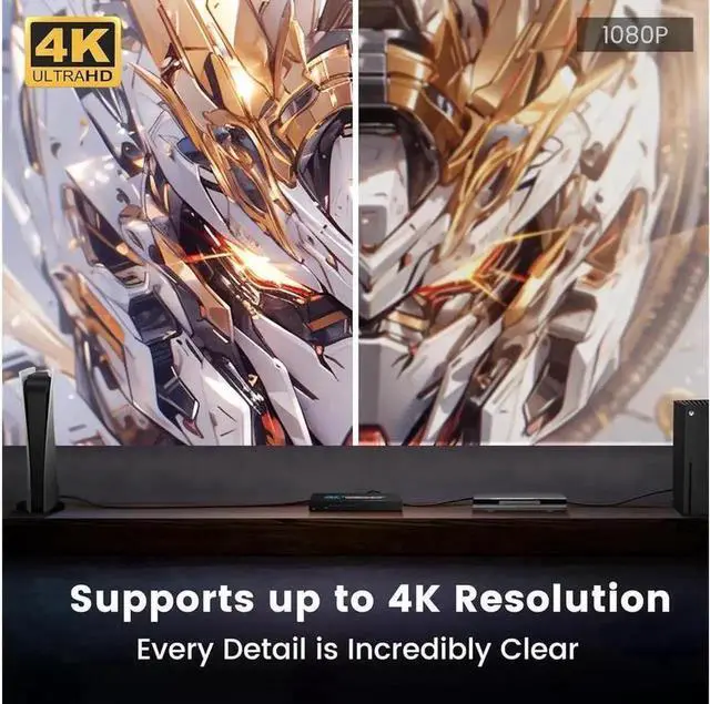 Alt view image 2 of 7 - 7 in 1 Out HDMI 2.0 Switch with IR Remote Control, 18Gbps 4K@60Hz HDCP2.2 HDMI Selector Box, Full 3D Ultra HD 2160P 1080P HDMI Switcher for Game Consoles Fire Stick Blu-ray Laptop