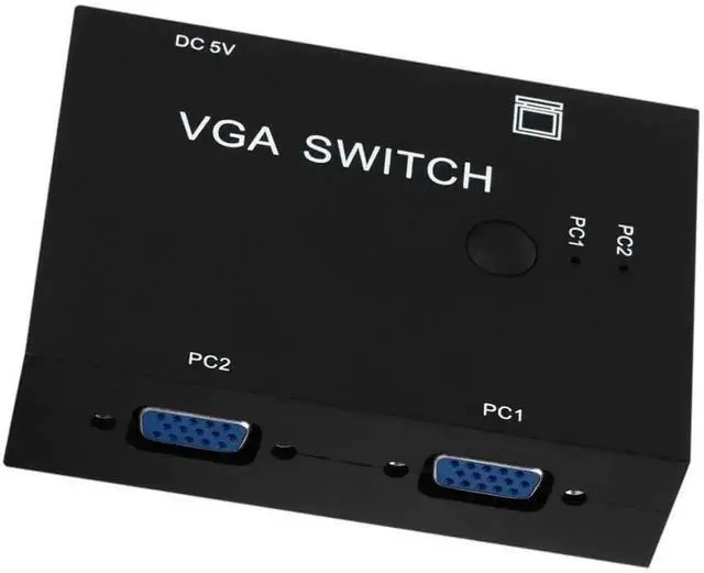 Alt view image 2 of 7 - 2 in 1 Out VGA SVGA Manual Switch Box, 2-Port VGA Monitor Sharing Selector for PC Laptop LCD Monitor Projector
