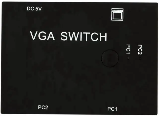 Alt view image 6 of 7 - 2 in 1 Out VGA SVGA Manual Switch Box, 2-Port VGA Monitor Sharing Selector for PC Laptop LCD Monitor Projector
