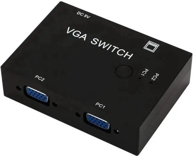 Alt view image 5 of 7 - 2 in 1 Out VGA SVGA Manual Switch Box, 2-Port VGA Monitor Sharing Selector for PC Laptop LCD Monitor Projector