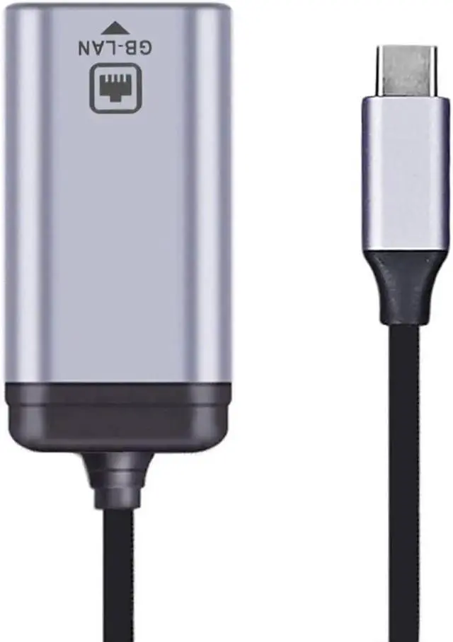 Alt view image 7 of 7 - USB-C to RJ45 Gigabit Ethernet Adapter, 10/100/1000Mbps Type-C Wired LAN Network Converter for Laptop PC