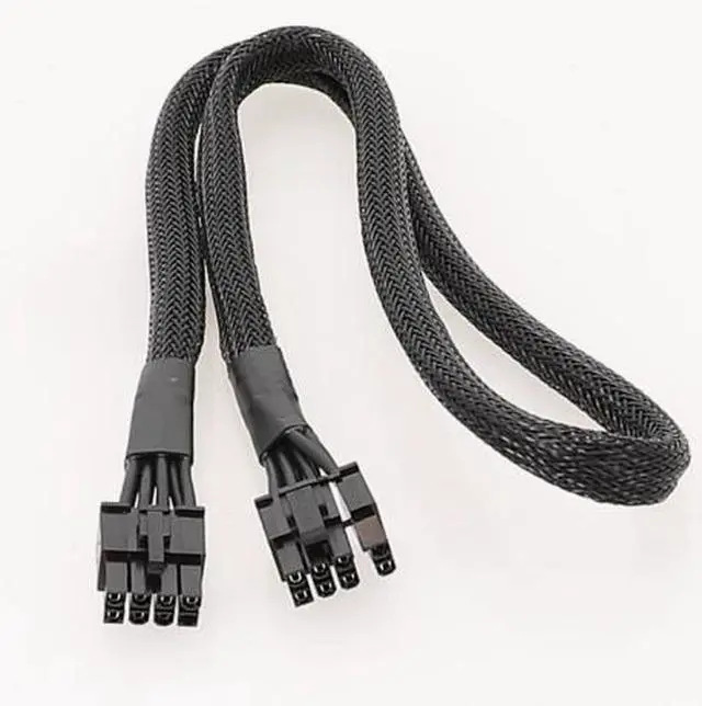 Alt view image 3 of 4 - 65cm 18AWG Sleeved PCIe Single 8Pin to 8(6+2) Graphics Card Power Modular Cable Replacement for Corsair AX/HX/RM/RMX/CX-M, Thermaltake Toughpower TF1 GF1, ARESGAME AGK AGS Series Modular Power Supply