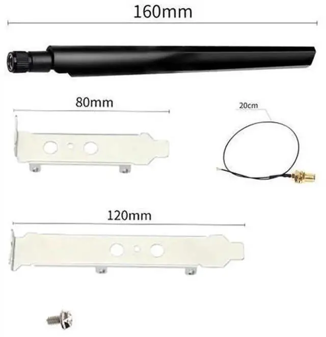 Alt view image 4 of 7 - 3000Mbps WiFi 6E Intel AX210NGW M.2 2230 Key E Wireless Adapter Tri-Band 2.4G 5G 6GHz Bluetooth 5.2 802.11ax/ac MU-MIMO OFDMA NGFF WiFi Card with 6Dbi Antenna Kit for Desktop Windows 10 11