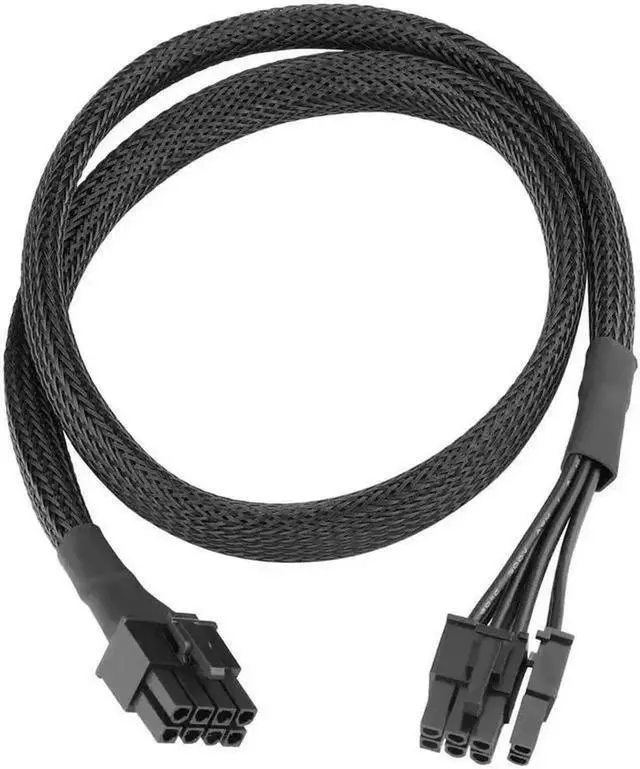 Alt view image 6 of 7 - PCIe 8 Pin to 6+2 Pin GPU Power Extension Cable 65CM 18AWG Modular PSU Cable Compatible with Corsair Thermaltake ARESGAME Modular Power Supply