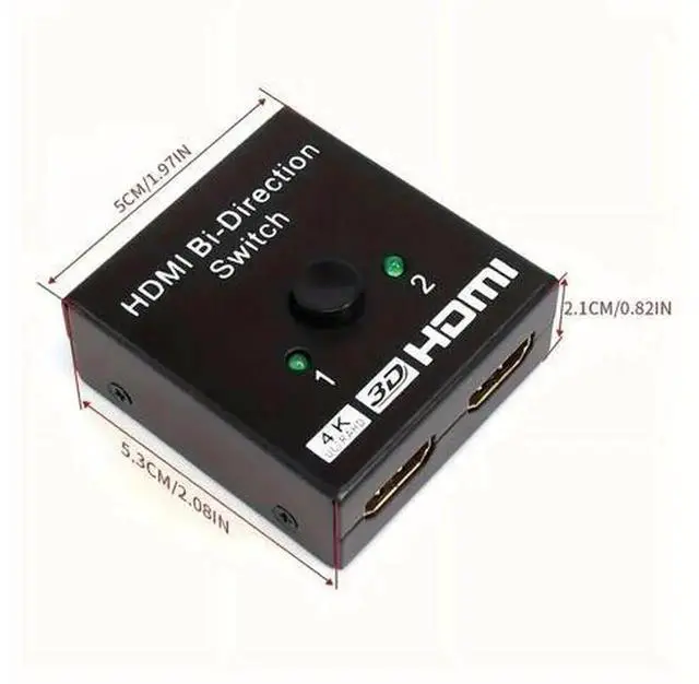 Alt view image 3 of 6 - 4K@60Hz Bi-Directional HDMI 2.0 Switch HDCP 2.2, 2 In 1 Out /1 In 2 Out HDMI Switcher Support HDR 3D Compatible with PS5 PS4 Xbox Roku HDTV Monitor