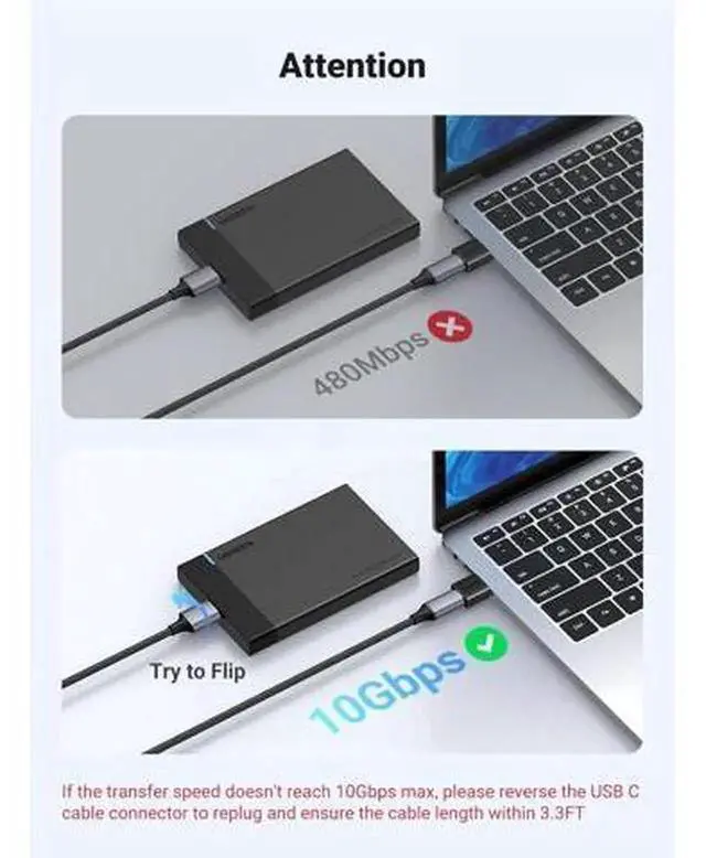 Alt view image 5 of 7 - 3 Pack USB A Male to USB C Female Adapter, 10Gbps High Speed Type-C Charging Data Converter Compatible with iPhone 16 15 Series, iPad, Galaxy S25, Smart Watch, Black