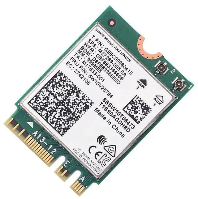 Alt view image 5 of 7 - Tri-Band WiFi 6E AX210NGW M.2 2230 NGFF Wireless Adapter, AX3000 3000Mbps 160MHz 2x2 MU-MIMO 802.11ax WiFi Bluetooth Network Card for Desktop Laptop PC, Only Supports Windows 10/11 64-bit