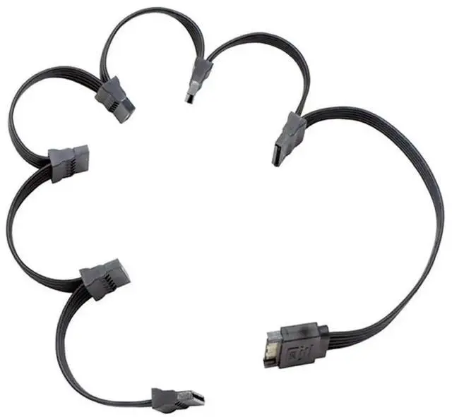 Main image of 15 Pin SATA Power Extension Cable, SATA Male to Female Splitter Extender Cord 70cm/30Inch 1 to 6 Ports for HDD SSD Hard Drive Optical Drive