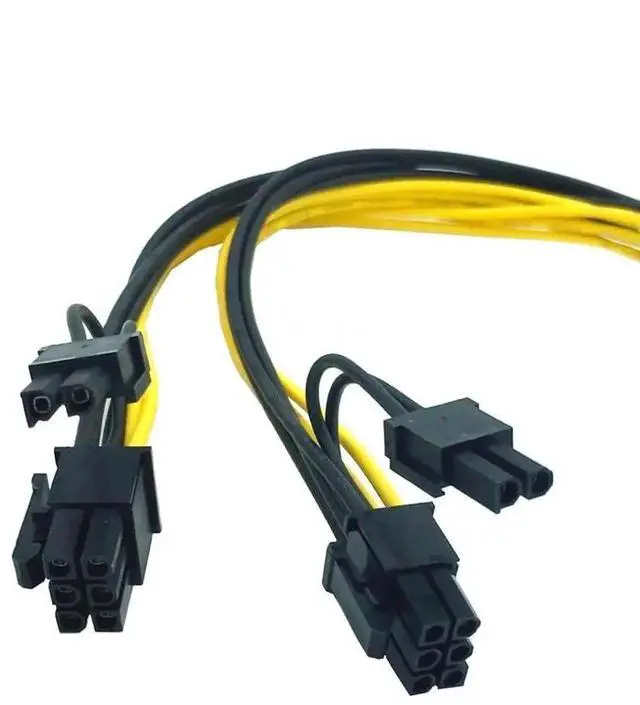 Alt view image 7 of 7 - PCI-E 8 Pin to 2 x 8(6+2) Pin GPU Power Splitter Extension Cable, PCIe 8Pin to Dual 6Pin / 8Pin Graphics Card Power Extension Wire