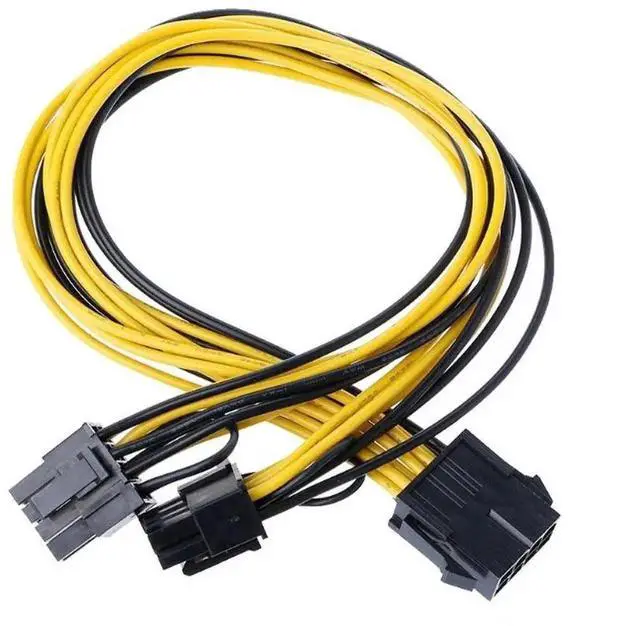 Alt view image 2 of 7 - PCI-E 8 Pin to 2 x 8(6+2) Pin GPU Power Splitter Extension Cable, PCIe 8Pin to Dual 6Pin / 8Pin Graphics Card Power Extension Wire