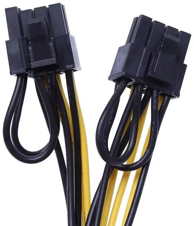 Alt view image 5 of 7 - PCI-E 8 Pin to 2 x 8(6+2) Pin GPU Power Splitter Extension Cable, PCIe 8Pin to Dual 6Pin / 8Pin Graphics Card Power Extension Wire