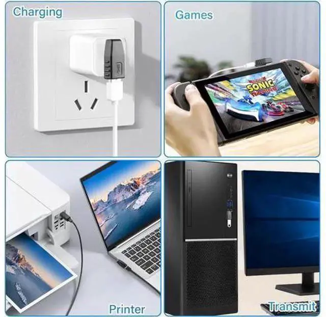 Alt view image 6 of 7 - 90 Degree Right Angle USB 3.0 Adapter, USB A Male to Female Extender Connector, Support 5Gbps Data Transfer & Charging, Compatible with Laptop, Power Bank, Mouse, USB Flash Drive 2 Pack