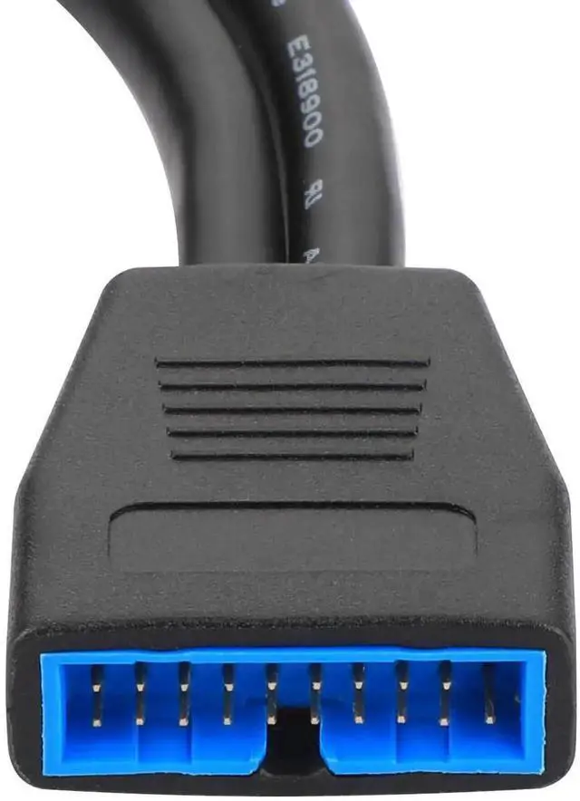Alt view image 2 of 7 - USB 3.0 19/20 Pin Male to Dual USB 3.0 Type-A Cable, 5Gbps SuperSpeed Motherboard Internal Header Extension Adapter Cable for Desktop PC DIY