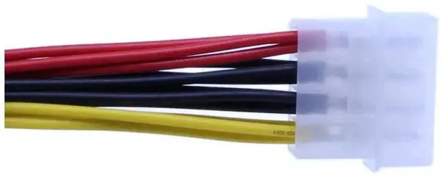Alt view image 4 of 7 - 2-Pack Molex 4 Pin Power Y Splitter Cable, 1 Male to 3 Female Molex Connector, 8 Inches Internal PC Power Extension Cord