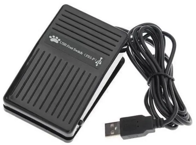 Main image of USB Foot Switch Pedal, USB Action Control Foot Pedal Simulating Keyboard Shortcut for Gaming, Industrial Control, Office Operation