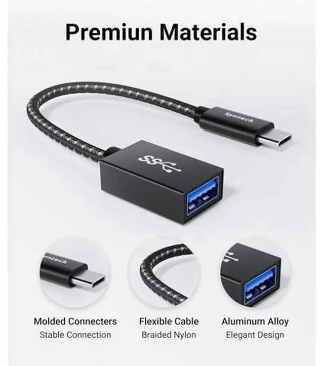 Alt view image 7 of 7 - USB C to USB Adapter 2 Pack, USB 3 Type C Male to USB A Female OTG Converter, Thunderbolt 3 Compatible USB-C to USB Adapter for iPhone 15/16/17 Series, MacBook Pro Air, iPad Mini 6, Android Phones and