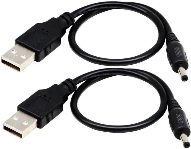 Main image of 2 Pack USB 2.0 A Male to DC 3.5x1.35mm Male Power Cable 28CM, 11 Inch DC Barrel Jack Charging Cord, 5V USB to DC Power Adapter for Tablet, Electronic Dog, Access Control Attendance System