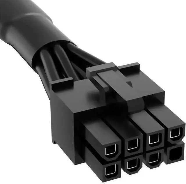 Alt view image 4 of 7 - PCIe GPU Power Extension Cable for MSI Modular PSU, 8 Pin Male to 6+2 Pin Male, 18AWG 10A Black Braided Wire 65CM(25.6 Inch), Compatible with MSI MAG A750GL A850GL Power Supply