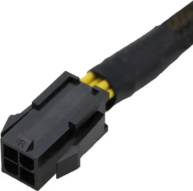 Alt view image 2 of 7 - ATX 4 Pin to CPU 8 Pin (4+4 Detachable) Sleeved Extension Cable 9.5 Inch, PSU 4Pin to Motherboard CPU 8Pin Power Converter Adapter Cord for Desktop PC Assembly