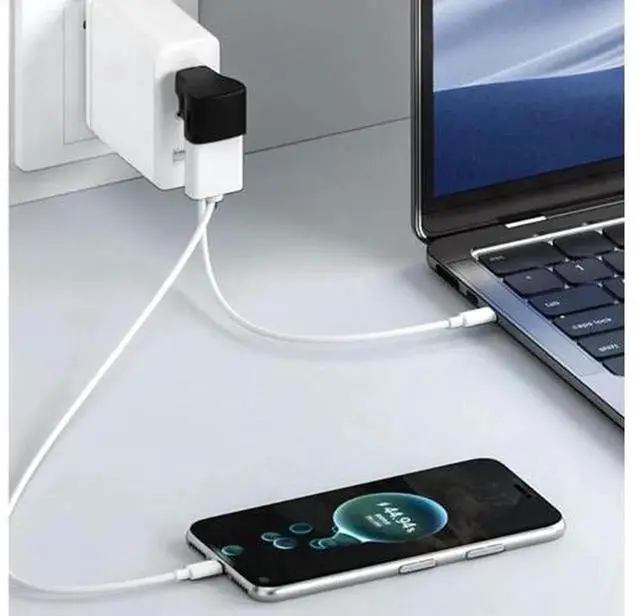 Alt view image 2 of 4 - 2 in 1 USB C OTG Splitter Adapter, Type-C Male to USB-C Female Charging Port + USB A Female Port OTG Cable, Support Data Sync & Pass-Through Charging for Smartphones, Tablets and USB-C Devices