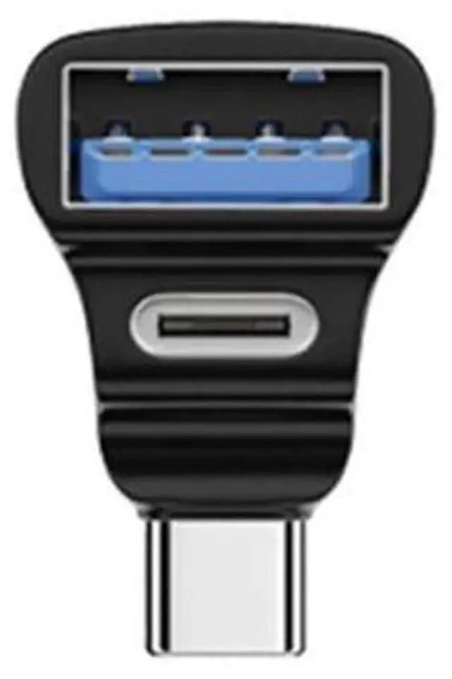 Alt view image 3 of 4 - 2 in 1 USB C OTG Splitter Adapter, Type-C Male to USB-C Female Charging Port + USB A Female Port OTG Cable, Support Data Sync & Pass-Through Charging for Smartphones, Tablets and USB-C Devices