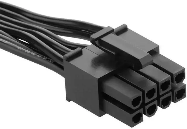 Alt view image 2 of 7 - PCIe 8 Pin to 6+2 Pin GPU Flat Power Extension Cable, 25.6 Inch 18AWG Modular PSU Cable, Graphics Card Power Cord Compatible with Corsair, Thermaltake, ARESGAME Modular Power Supplies for Gaming PC GP