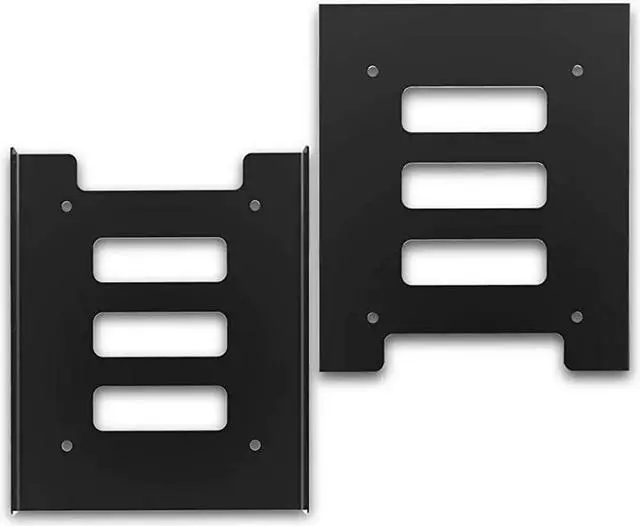 Alt view image 2 of 5 - 2 Pack Metal Hard Drive Mounting Bracket, Convert 2.5 Inch SSD HDD to 3.5 Inch Drive Bay, 2.5 to 3.5 SSD Mount Adapter Tray Dock, Hard Disk Holder for Desktop PC, Server, Computer Case Hard Drive In