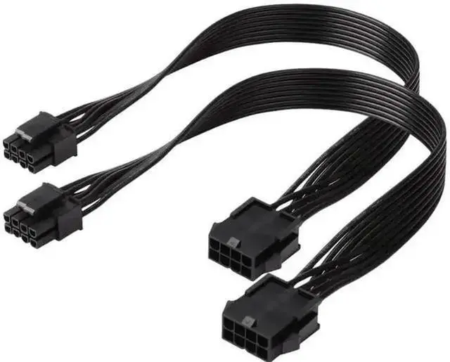 Alt view image 2 of 2 - ATX CPU 8 Pin Extension Cable, 4+4 Pin CPU 8Pin Male to Female Power Extension Cord, Motherboard CPU Power Adapter Cable for Modular & Non-Modular PSU, 9.5 Inch (24cm) Black Cable for PC Desktop Chass