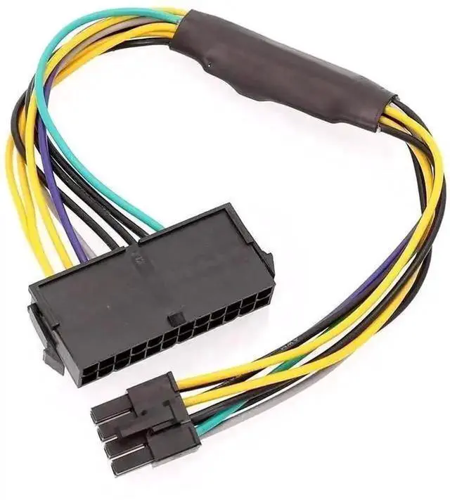 Alt view image 3 of 6 - 24 Pin to 8 Pin ATX PSU Power Adapter Cable, 12 Inch (30cm) Mainboard Power Conversion Cord Compatible with Dell Optiplex 3020 7020 9020, Precision T1700, Standard ATX Power Supply Upgrade Replacement