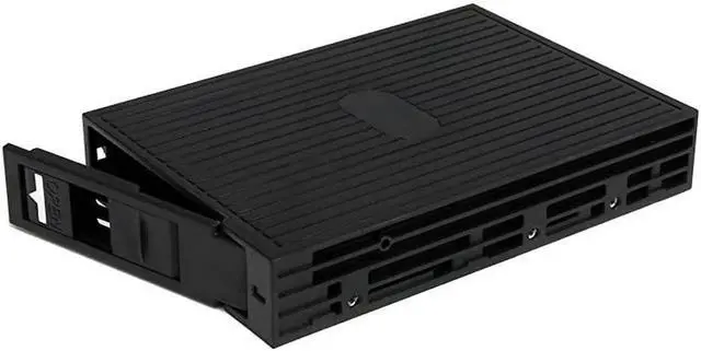 Main image of 2.5 Inch SATA SAS SSD HDD to 3.5 Inch Drive Bay Adapter, Metal Hard Drive Mounting Tray, 3.5 to 2.5 Storage Bay Converter Bracket Holder, Black Hard Disk Mount Dock for Desktop PC, Server, Computer