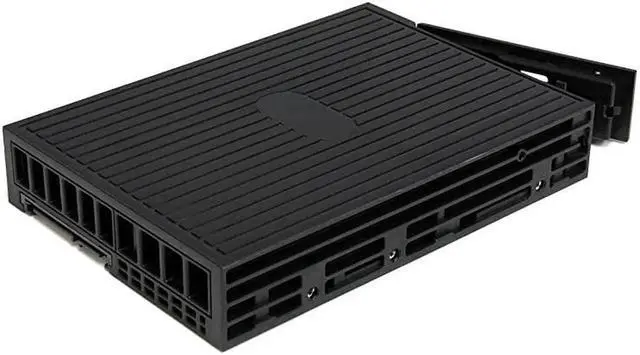 Alt view image 5 of 5 - 2.5 Inch SATA SAS SSD HDD to 3.5 Inch Drive Bay Adapter, Metal Hard Drive Mounting Tray, 3.5 to 2.5 Storage Bay Converter Bracket Holder, Black Hard Disk Mount Dock for Desktop PC, Server, Computer