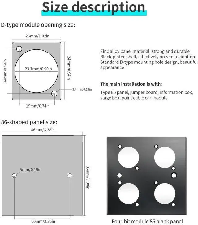 Alt view image 3 of 7 - USB 3.0 Solderless Panel Mount Female to Female Coupler Adapter, SuperSpeed 5Gbps USB3.0 Feedthrough Socket Pass Through Connector, Black USB Panel Mount Coupler for Audio Video Devices, Industrial Eq