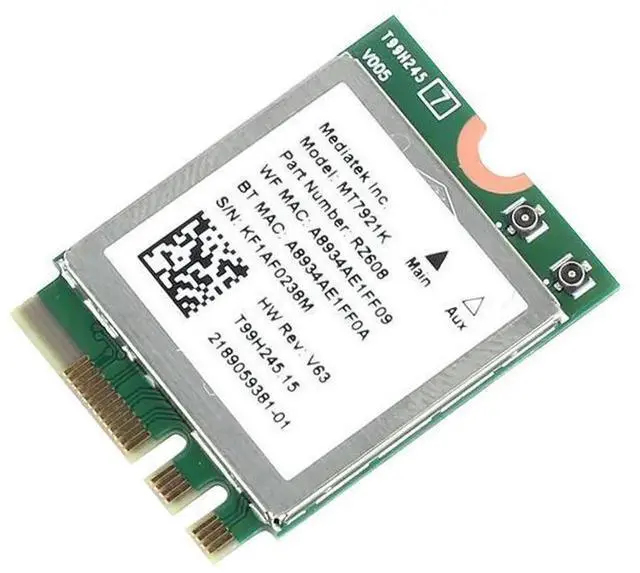 Alt view image 3 of 7 - MT7921K M.2 WiFi 6 Wireless Network Card, 1800Mbps Dual Band 2.4GHz & 5GHz 802.11ax/ac NGFF WiFi Module with Bluetooth 5.2, M.2 WiFi Adapter Similar to AX200 for Desktop PC, Supports Windows 10 & Wind