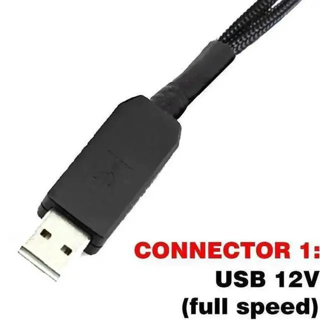 Alt view image 6 of 7 - USB to Dual 3 Pin / 4 Pin PC Fan Sleeved Power Adapter Cable, Output 12V for Computer Case Cooling Fans, 25 Inches Extension Cord, USB Powered Fan Supply Cable for Desktop Chassis Cooling & DIY Hardwa