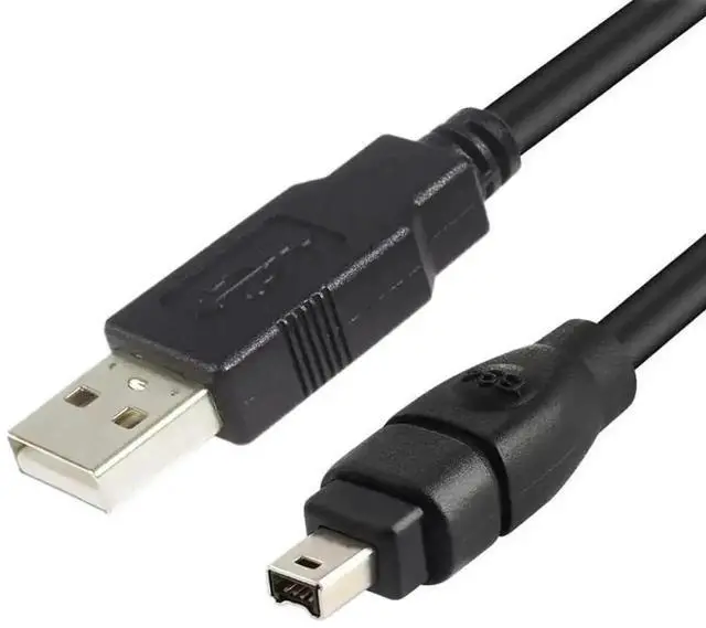 Main image of 6FT FireWire 400 to USB 2.0 Adapter Cable, 4 Pin IEEE 1394-a Male to USB A Male Converter Cord for Digital Video Cameras, External Hard Drives, File Access on Laptops & Computers