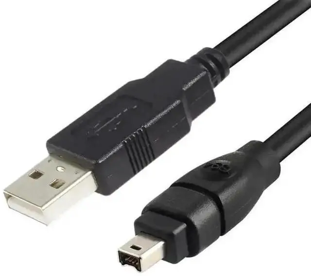 Alt view image 4 of 7 - 6FT FireWire 400 to USB 2.0 Adapter Cable, 4 Pin IEEE 1394-a Male to USB A Male Converter Cord for Digital Video Cameras, External Hard Drives, File Access on Laptops & Computers