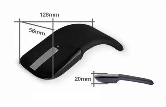 Alt view image 2 of 5 - 2nd Generation Arc Touch Wireless Mouse, Portable Foldable Bluetooth Mice Compatible with Microsoft Arc Touch for Laptop, Notebook, Desktop