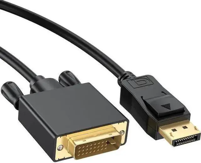 Alt view image 7 of 7 - 6FT DisplayPort to DVI Cable, DisplayPort Male to DVI Male Cord Adapter, Compatible with Monitor, TV, Projector, HP and More Devices
