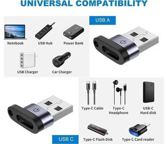 Alt view image 4 of 7 - 9 Pack USB Adapter Set, USB C to Micro USB / USB A / USB B Converter, Micro USB to Type C Adapter Multi-Pack Connector Kit