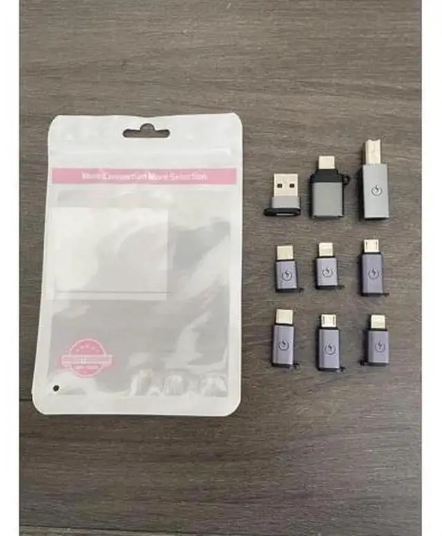 Alt view image 3 of 7 - 9 Pack USB Adapter Set, USB C to Micro USB / USB A / USB B Converter, Micro USB to Type C Adapter Multi-Pack Connector Kit
