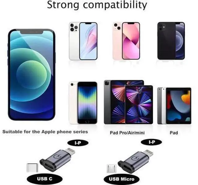 Alt view image 6 of 7 - 9 Pack USB Adapter Set, USB C to Micro USB / USB A / USB B Converter, Micro USB to Type C Adapter Multi-Pack Connector Kit