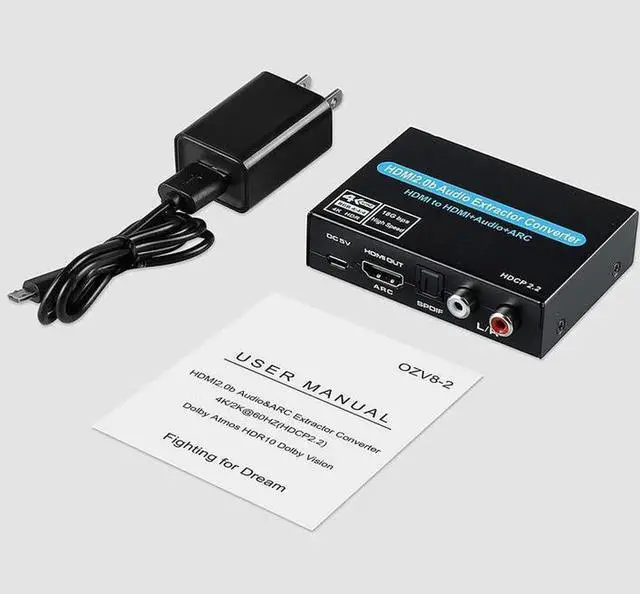 Alt view image 4 of 5 - Torpedo Nova HDMI 2.0 Audio Extractor, HDMI to HDMI with ARC + Optical SPDIF + RCA L/R Audio Separator, HDCP 2.2, Supports Standalone Audio Operation