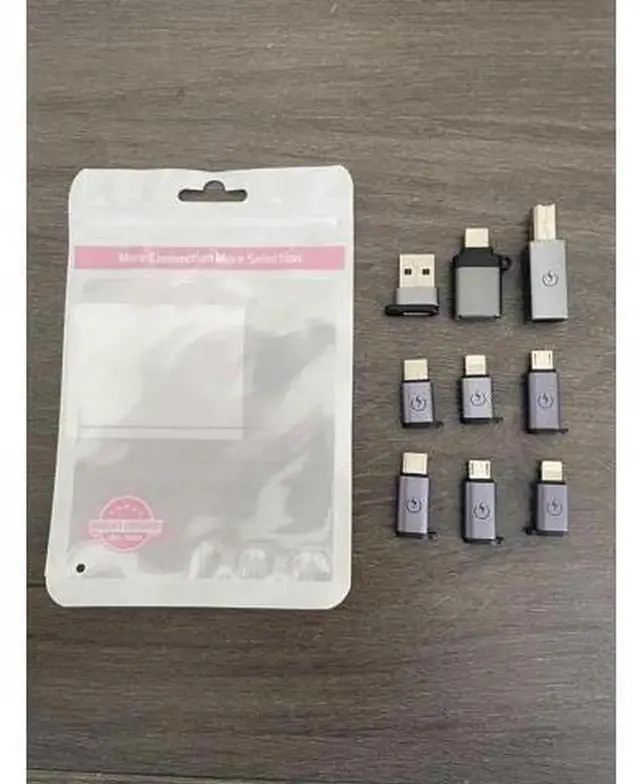 Alt view image 3 of 7 - 9 Pack USB C Adapter Set, USB-C to Micro USB, USB-C to USB A, USB A to USB-C, USB-C to USB B Converter Plug, Multi-Type Portable USB Type C Connector Kit for Smartphone, Laptop, Power Bank, Hard Drive