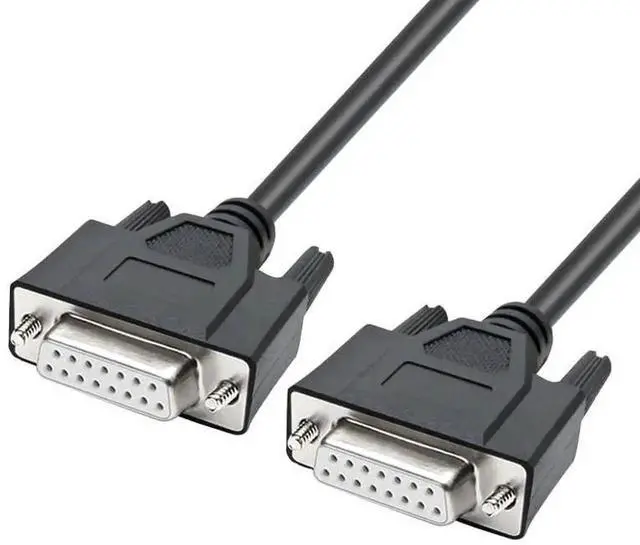 Main image of 1M Industrial DB15 Cable, Straight Through 2 Row 15 Pin D-SUB Cable, DB15 Female to Female Connection Wire