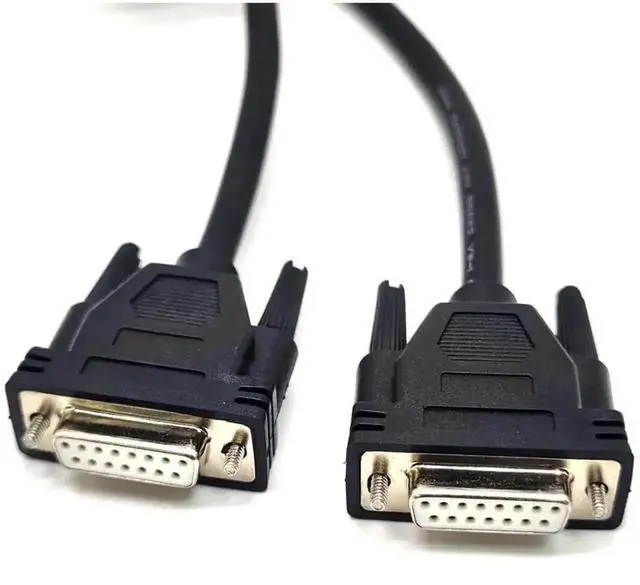 Alt view image 4 of 6 - 1M Industrial DB15 Cable, Straight Through 2 Row 15 Pin D-SUB Cable, DB15 Female to Female Connection Wire