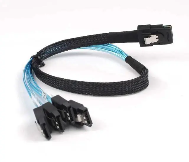 Alt view image 3 of 4 - 0.5M Mini SAS 36Pin SFF-8087 Male to 4 SATA 7Pin Female Cable, Mini SAS RAID Controller to 4 SATA HDD SSD Backplane Cable