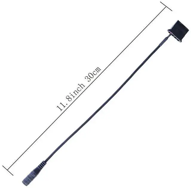 Alt view image 2 of 7 - DC Power Supply Plug to Molex 4-Pin PC Fan Power Adapter Cable 11.8inch