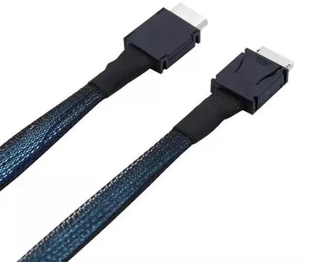 Alt view image 3 of 5 - 100CM PCIE Oculink SFF-8611 to Mini SAS SFF-8611 4i Server Cable, High Speed Internal Interconnect Cable for Server Storage Adapter and Backplane