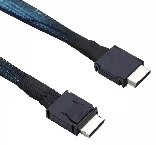 Alt view image 5 of 5 - 100CM PCIE Oculink SFF-8611 to Mini SAS SFF-8611 4i Server Cable, High Speed Internal Interconnect Cable for Server Storage Adapter and Backplane